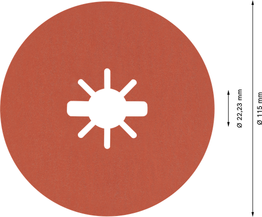 Disco de fibra Bosch EXPERT R782 Prisma Ceramic X-LOCK 115 mm.